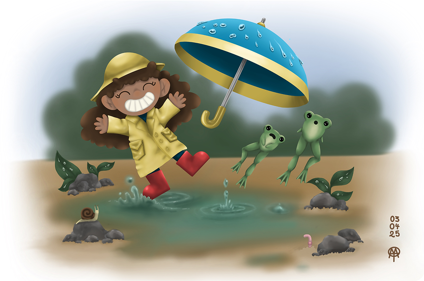 ilustración Ada y la lluvia
